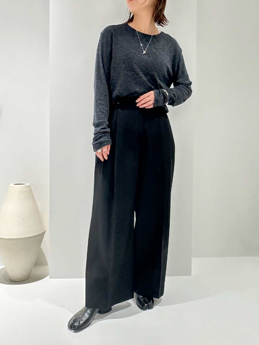 WEB限定カラー 】WOOL BLEND TWO TUCK PANTS / PERSON & PEOPLE ONLINE